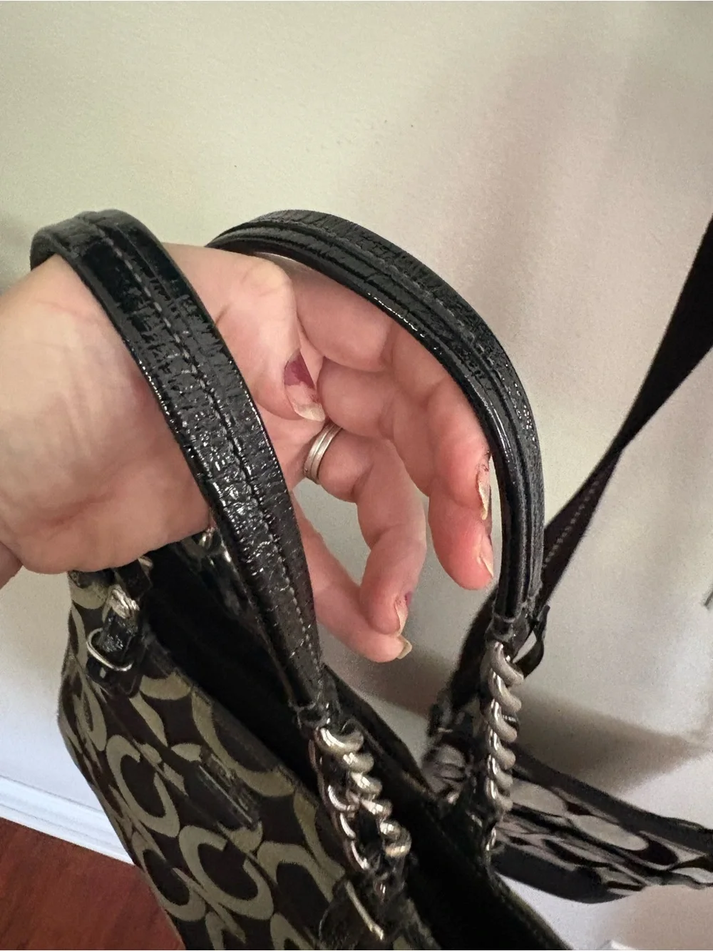 Coach  Signature Canvas Tote with Crossbody Pouch
